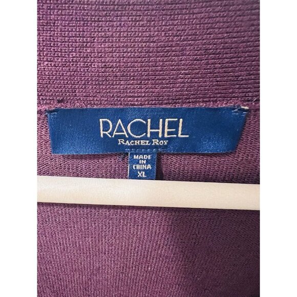 RACHEL ROY Women’s XL Brown High Low Hem Dolman Sleeve Knit Cardigan NWOT - Picture 4 of 6